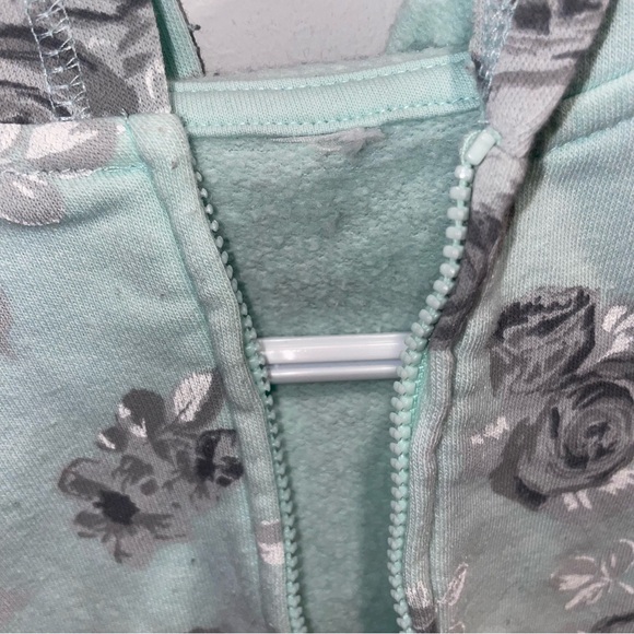 5/$15 George Blue Baby Sweater With Grey Florals - Picture 3 of 6